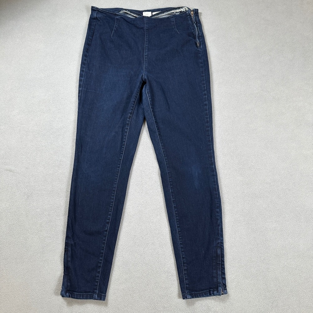 A New Day Womens Jeans 10 Skinny Leg Dark Wash Stretch Zip Fly Stretch Ankle Zip